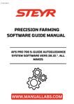 Elevate your farming efficiency with the STEYR AFS PRO 700 S-Guide Autoguidance System Software, version 28.10. This cutting-edge precision farming software is designed to streamline your agricultural operations, ensuring accurate guidance for all makes of equipment. With its user-friendly interface, you can easily navigate through features that enhance productivity and reduce operational costs.