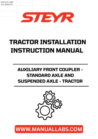 Enhance your tractor's versatility with the STEYR Auxiliary Front Coupler, designed for both standard and suspended axles. This essential accessory allows for seamless attachment of various implements, maximizing your tractor's functionality and efficiency on the field.