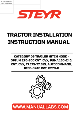 Introducing the STEYR Category D3 Trailer Hitch Hook, designed specifically for a range of powerful tractors including the Optum 270-300 CVT, CVX, Puma 150-240, CVT, CVX, T7.175-T7.315 Autocommand, and 6150-6240 CVT, 6270-6 models. This robust hitch hook ensures a secure and reliable connection for all your towing needs, making it an essential addition to your agricultural equipment.