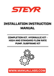 Upgrade your STEYR equipment with the STEYR Completion Kit, featuring a versatile hydraulic kit designed for both high and standard flow rate pumps. This comprehensive kit ensures optimal performance and efficiency, making it an essential addition for any serious operator looking to enhance their machinery's capabilities.