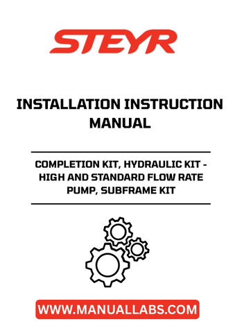 Upgrade your STEYR equipment with the STEYR Completion Kit, featuring a versatile hydraulic kit designed for both high and standard flow rate pumps. This comprehensive kit ensures optimal performance and efficiency, making it an essential addition for any serious operator looking to enhance their machinery's capabilities.
