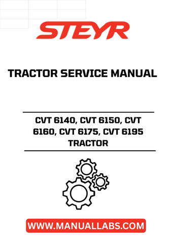Unlock the full potential of your STEYR CVT tractor with the comprehensive Service Manual (Part Number: 47505531). This essential guide covers models CVT 6140, CVT 6150, CVT 6160, CVT 6175, and CVT 6195, providing you with detailed insights into maintenance, troubleshooting, and repair procedures.
