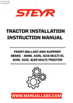 Introducing the STEYR Front Ballast and Support, designed specifically for the STEYR 385KG models including 4095, 4105, 4115 Multi EI, 4100, 4110, and 4120 Multi tractors. This essential accessory enhances your tractor's stability and performance, ensuring optimal weight distribution for improved handling and traction on various terrains.