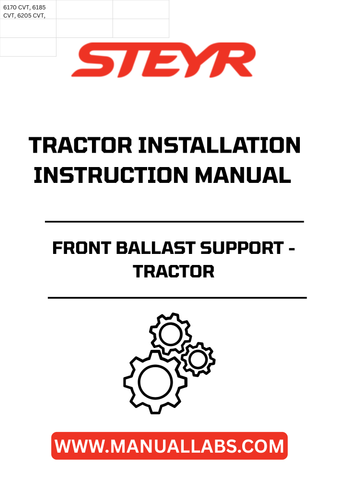 Enhance the performance of your STEYR tractor with the Front Ballast Support, designed specifically for optimal installation and stability. This essential component ensures that your tractor maintains balance and traction, allowing for improved handling and efficiency during operation.