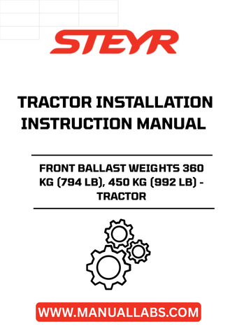 Enhance your STEYR tractor's performance with our premium Front Ballast Weights, available in two robust options: 360 kg (794 lb) and 450 kg (992 lb). Designed specifically for STEYR tractors, these weights provide the necessary stability and traction, ensuring optimal handling and efficiency during heavy-duty tasks.