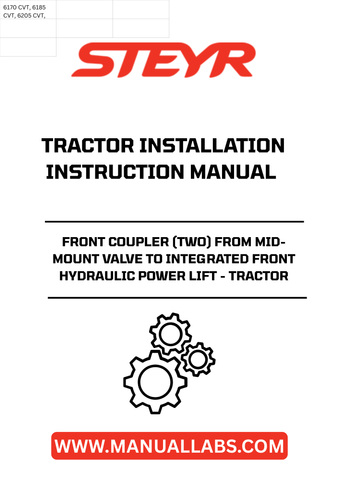 Enhance your STEYR tractor's functionality with the STEYR Front Coupler (Two) designed for seamless integration from the mid-mount valve to the integrated front hydraulic power lift. This essential component ensures efficient operation, allowing you to tackle a variety of tasks with ease and precision.