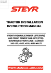 Enhance your STEYR tractor's capabilities with the Front Hydraulic Power Lift (FHPL) and Front Power Take-Off (PTO) system, designed specifically for LUXXUM 100-120, 4100, 4110, and 4120 models. This advanced system allows for seamless integration of front-mounted implements, providing you with the versatility needed for a variety of agricultural tasks.