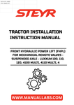 Introducing the STEYR Front Hydraulic Power Lift (FHPL) designed specifically for mechanical remote valves. This robust hydraulic system enhances your tractor's performance, providing superior lifting capabilities for a variety of implements. Compatible with LUXXUM 100, 110, 120, 4100 MULTI, and 4110 MULTI models, it ensures seamless integration and optimal functionality.