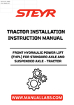 Enhance your tractor's performance with the STEYR Front Hydraulic Power Lift (FHPL), designed for both standard and suspended axles. This robust hydraulic system allows for seamless lifting and lowering of implements, ensuring optimal functionality and efficiency on the field. With its durable construction, the FHPL is built to withstand the rigors of agricultural work, making it a reliable addition to your equipment.