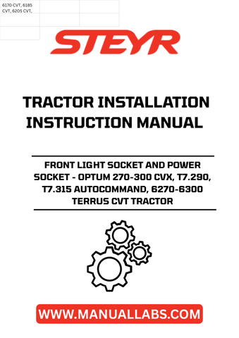 Upgrade your STEYR tractor with the Front Light Socket and Power Socket, specifically designed for the Optum 270-300 CVX, T7.290, T7.315 Autocommand, and 6270-6300 Terrus CVT models. This essential component ensures reliable connectivity for your lighting and power needs, enhancing your tractor's functionality and safety during operation.