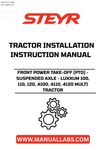 Introducing the STEYR Front Power Take-Off (PTO) for suspended axle models, specifically designed for LUXXUM 100, 110, 120, 4100, 4110, and 4120 multi tractors. This essential component enhances your tractor's versatility, allowing you to efficiently power a variety of implements and attachments, making it an indispensable tool for any agricultural operation.