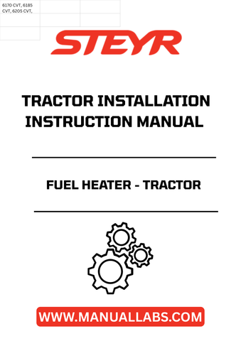 Introducing the STEYR Fuel Heater Installation Instructions Manual (Part No. 48115762), your essential guide for seamless installation of your tractor's fuel heating system. This comprehensive manual is designed to provide clear, step-by-step instructions, ensuring that you can efficiently set up your fuel heater with confidence.
