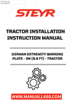 Introducing the STEYR German Extremity Warning Plate, designed for optimal safety and visibility during tractor operations. This high-quality 3M warning plate measures an impressive 9.8 feet, ensuring that your equipment is easily seen by others, reducing the risk of accidents on the job site.