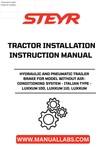 Upgrade your STEYR tractor with the Italian Type Hydraulic and Pneumatic Trailer Brake, specifically designed for models without an air-conditioning system. This high-quality brake system ensures optimal performance and safety, making it an essential addition for your LUXXUM 100 or LUXXUM 110 tractors.