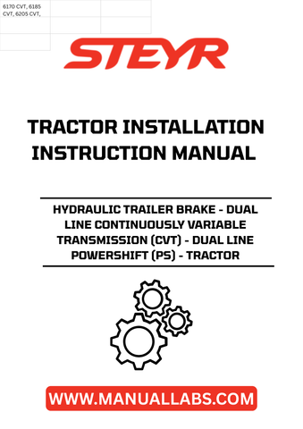 Introducing the STEYR Hydraulic Trailer Brake, designed for optimal performance and safety in your agricultural operations. This advanced braking system features a dual line continuously variable transmission (CVT) and a dual line powershift (PS), ensuring smooth and reliable braking under various load conditions. Enhance your tractor's capabilities with this essential upgrade that promises to improve efficiency and control.