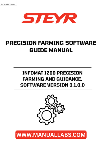 experience the future of farming with the steyr infomat 1200 precision farming and guidance software, version 3.1.0.0. this advanced software is designed to enhance your agricultural operations, providing you with the tools needed for efficient field management and precise guidance. with its user-friendly interface, you can easily navigate through features that optimize your farming practices.