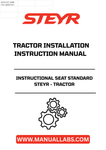 Introducing the STEYR Instructional Seat Standard, a must-have for any STEYR tractor owner. This comprehensive installation instructions manual (part number 48138583) provides clear, step-by-step guidance to ensure a seamless setup of your tractor's seating system. Designed specifically for STEYR models, it guarantees compatibility and optimal performance.