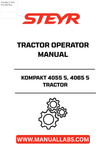 Enhance your operational efficiency with the STEYR KOMPAKT 4055 S and 4065 S Tractor Operator Manual (Part No. 47374489). This comprehensive guide is designed to provide you with essential information on the features, functions, and maintenance of your tractor, ensuring you get the most out of your investment.