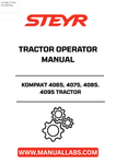 Enhance your operational efficiency with the STEYR KOMPAKT 4065, 4075, 4085, and 4095 Tractor Operator Manual (Part No. 47374376). This comprehensive guide is designed to provide you with essential information and insights to maximize the performance of your tractor.