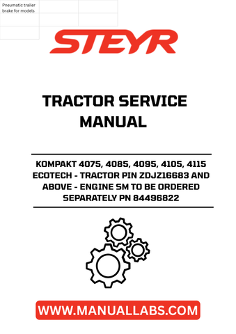 Introducing the STEYR KOMPAKT 4075, 4085, 4095, 4105, and 4115 ECOTECH tractors, designed for optimal performance and efficiency in various agricultural tasks. These robust machines are engineered to handle demanding workloads while providing exceptional fuel economy, making them the perfect choice for modern farmers looking to enhance productivity.