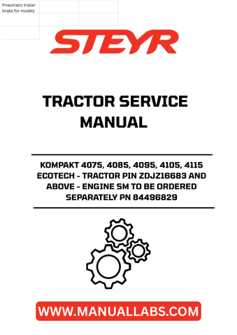 Introducing the STEYR KOMPAKT 4075, 4085, 4095, 4105, and 4115 ECOTECH tractors, designed for optimal performance and efficiency in various agricultural tasks. These robust machines are engineered to handle demanding workloads while providing exceptional fuel economy, making them the perfect choice for modern farmers looking to enhance productivity.