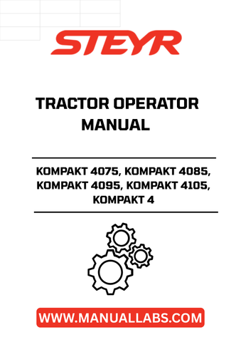 Enhance your operational efficiency with the STEYR KOMPAKT 4 Tractor Operator Manual (Part No. 47537043). This comprehensive guide is specifically designed for the STEYR KOMPAKT 4075, 4085, 4095, and 4105 models, ensuring you have all the essential information at your fingertips.