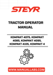 Enhance your operational efficiency with the STEYR KOMPAKT 4 Tractor Operator Manual, specifically designed for models 4075, 4085, 4095, and 4105. This comprehensive guide provides essential information to help you maximize the performance of your tractor, ensuring you get the most out of your investment.