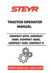 Discover the essential STEYR KOMPAKT Tractor Operator Manual, designed specifically for models 4075, 4085, 4095, and 4105. This comprehensive guide, part number 47537022, provides you with all the necessary information to operate your tractor efficiently and safely.