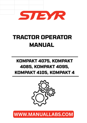 Discover the essential STEYR KOMPAKT Tractor Operator Manual, designed specifically for models 4075, 4085, 4095, and 4105. This comprehensive guide, part number 47537022, provides you with all the necessary information to operate your tractor efficiently and safely.