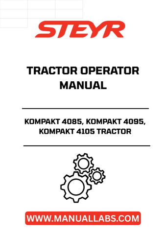 Discover the essential STEYR KOMPAKT 4085, 4095, and 4105 Tractor Operator Manual (Part No. 47436087), designed to enhance your farming experience. This comprehensive guide provides detailed instructions and insights into the operation and maintenance of your tractor, ensuring optimal performance and longevity.