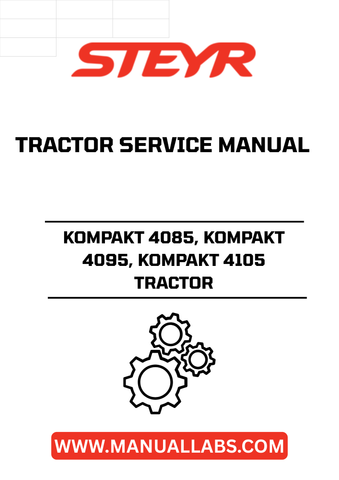 Ensure your STEYR KOMPAKT 4085, 4095, and 4105 tractors operate at peak performance with the comprehensive Service Manual (Part No. 47531630). This essential guide provides detailed instructions for maintenance, troubleshooting, and repairs, empowering you to keep your machinery in top condition.
