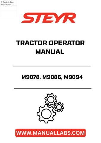 Discover the essential STEYR M9078, M9086, M9094 Tractor Operator Manual (1TS212-96), designed to enhance your operational efficiency and ensure optimal performance of your tractor. This comprehensive guide provides detailed instructions, troubleshooting tips, and maintenance guidelines tailored specifically for these models, making it an indispensable resource for both novice and experienced operators.