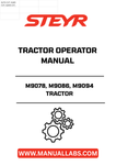 Discover the essential STEYR M9078, M9086, M9094 Tractor Operator Manual - 6-7270, your go-to resource for maximizing the performance and longevity of your tractor. This comprehensive manual provides detailed instructions and insights tailored specifically for these models, ensuring you have the knowledge needed to operate your equipment safely and efficiently.