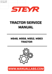 Ensure your STEYR tractor operates at peak performance with the STEYR M948, M958, M952, M963 Tractor Service Manual. This comprehensive guide is designed specifically for these models, providing you with detailed instructions and insights to keep your machinery running smoothly.