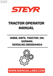 Discover the essential STEYR M968 and M975 Tractor Operator Manual, designed specifically for your OM German tractor. This comprehensive guide, with serial number DBD0044014, provides detailed instructions and insights to help you operate your tractor efficiently and safely.