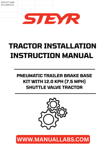 Upgrade your towing capabilities with the STEYR Pneumatic Trailer Brake Base Kit, designed for seamless integration with your tractor. This kit includes a 12.0 KPH (7.5 MPH) shuttle valve, ensuring optimal performance and safety during transport. Engineered for reliability, it enhances your trailer's braking system, providing peace of mind on every journey.
