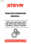 Enhance your operational efficiency with the STEYR PROFI 4115, 4125, 4135, 4145, and 6145 Tractor Operator Manual. This comprehensive guide is designed specifically for the S-CONTROL 8 and Stage IV models, ensuring you have all the necessary information at your fingertips to maximize your tractor's performance.