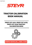 Enhance the performance of your STEYR PROFI CVT 4110, 4120, and 4130 tractors with the essential Calibration Book Manual (Part No. 47851902). This comprehensive guide is designed to help you achieve optimal calibration settings, ensuring your tractor operates at peak efficiency.