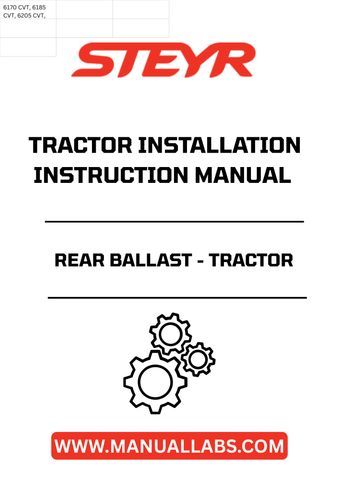 Introducing the STEYR Rear Ballast, designed specifically for optimal tractor performance. This essential accessory enhances stability and traction, ensuring your tractor operates efficiently in various conditions. With the right ballast, you can improve your handling and reduce wear on your tires, making it a smart investment for any serious farmer or contractor.