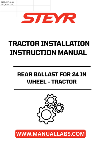 Enhance the performance of your STEYR tractor with the STEYR Rear Ballast for 24-inch wheels. Designed specifically for optimal compatibility, this ballast provides the necessary weight to improve traction and stability, ensuring your tractor operates efficiently in various conditions.