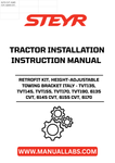 Upgrade your STEYR tractor with the innovative Height-Adjustable Towing Bracket Retrofit Kit, designed specifically for models TVT135, TVT145, TVT155, TVT170, TVT190, 6135 CVT, 6145 CVT, 6155 CVT, and 6170. This essential accessory enhances your tractor's versatility, allowing for seamless towing of various implements and attachments, making it a must-have for any serious farmer or contractor.