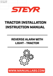 Introducing the STEYR Reverse Alarm with Light, designed specifically for tractor installations. This essential safety feature ensures that you are alerted when your vehicle is in reverse, enhancing visibility and awareness on the job site. With its bright light indicator, you can easily signal your presence to those around you, reducing the risk of accidents.