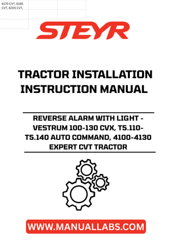 Enhance the safety and functionality of your STEYR tractor with the Reverse Alarm with Light, specifically designed for the Vestrum 100-130 CVX, T5.110-T5.140 Auto Command, and 4100-4130 Expert CVT models. This essential accessory ensures that you are alerted to any potential hazards while reversing, making it an invaluable addition to your equipment.