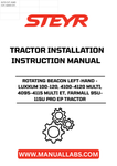 Introducing the STEYR Rotating Beacon Left-Hand, designed specifically for LUXXUM 100-120, 4100-4120 MULTI, 4095-4115 MULTI ET, and FARMALL 95U-115U PRO EP tractors. This high-visibility beacon ensures that your equipment stands out in any environment, enhancing safety during operation. Its robust construction guarantees durability, making it an essential addition to your tractor.