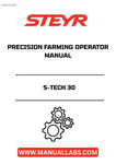 Enhance your farming efficiency with the STEYR S-TECH 30 Precision Farming Operator Manual (Part No. 84174408). This comprehensive guide is designed to help you maximize the capabilities of your STEYR tractor, ensuring you get the most out of your precision farming technology.