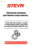 Introducing the STEYR S-TECH PRO 700 with S-GUIDE Autoguidance System, designed to elevate your precision farming experience. This advanced system integrates seamlessly with your equipment, providing unparalleled accuracy and efficiency in your agricultural operations. With the latest All-Makes Software Version 31.12.*, you can expect enhanced compatibility and performance across various machinery.