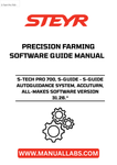 Introducing the STEYR S-TECH PRO 700 with S-GUIDE Autoguidance System, designed to elevate your precision farming experience. This advanced system integrates seamlessly with your equipment, providing unparalleled accuracy and efficiency in your agricultural operations. With the latest All-Makes Software Version 31.26, you can expect enhanced compatibility and performance across various machinery.