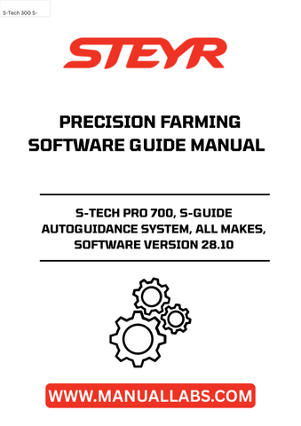 Experience precision farming like never before with the STEYR S-TECH PRO 700 S-GUIDE Autoguidance System. Designed for all makes, this advanced system ensures optimal accuracy in your agricultural operations, allowing you to maximize efficiency and productivity. With software version 28.10, you can trust that you are equipped with the latest technology to enhance your farming practices.