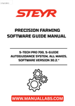 Experience the future of precision farming with the STEYR S-TECH PRO 700, featuring the advanced S-GUIDE Autoguidance System. Designed for all makes, this cutting-edge software version 30.2.* ensures seamless integration and optimal performance across various agricultural equipment. Elevate your farming efficiency with unparalleled accuracy and ease of use.