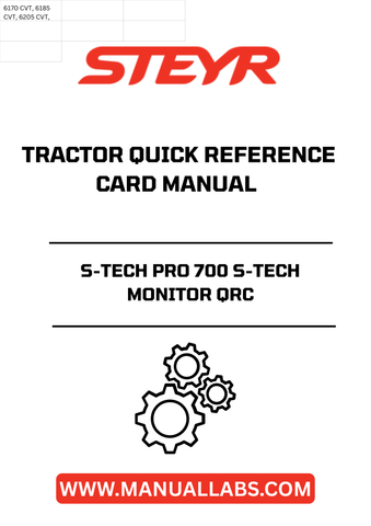 Introducing the STEYR S-TECH PRO 700 S-TECH Monitor Quick Reference Card Manual (48131405), your essential guide for maximizing the efficiency of your STEYR tractor. This manual is designed to provide you with quick access to vital information, ensuring you can operate your equipment with confidence and ease.